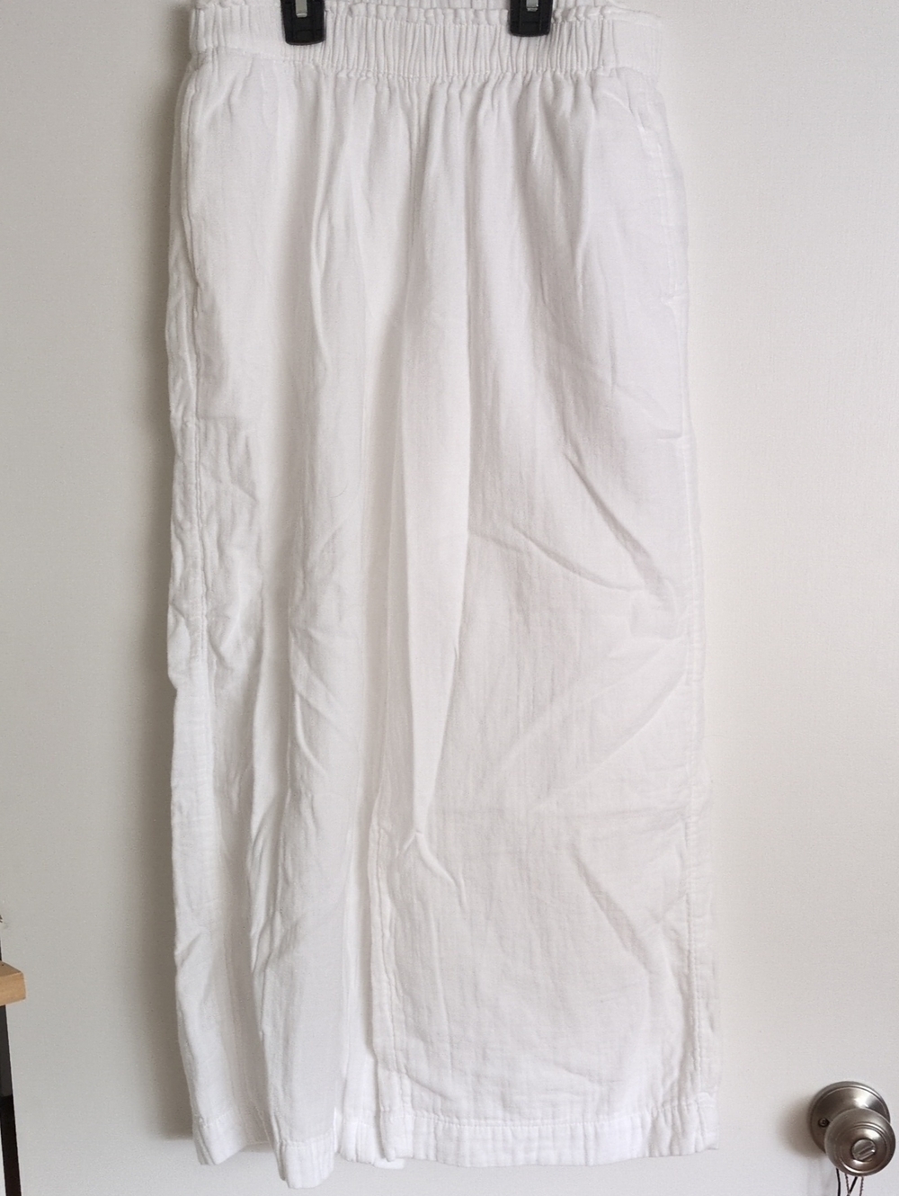 White Cotton Gauze pants- Old Navy " High Rise Wide Leg" Size small